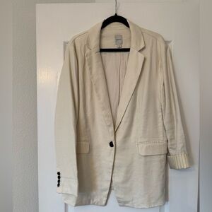 Maeve Anthropologie Linen Blend Blazer